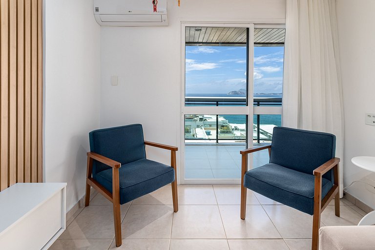 Apt com Vista Fantástica de Ipanema e Arpoador