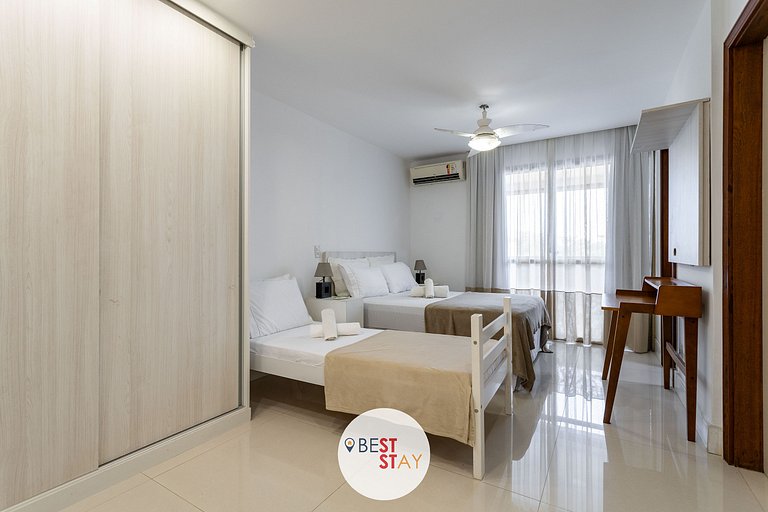 Espaçosa Cobertura no Jardim Oceânico Perto Praia