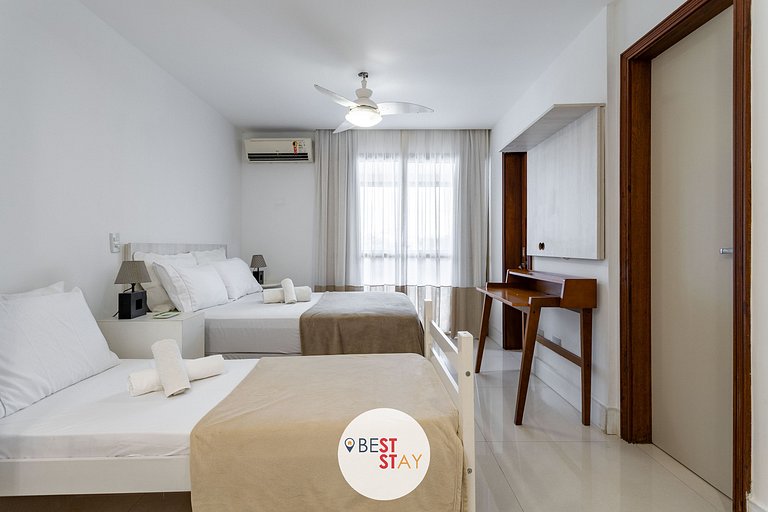 Espaçosa Cobertura no Jardim Oceânico Perto Praia