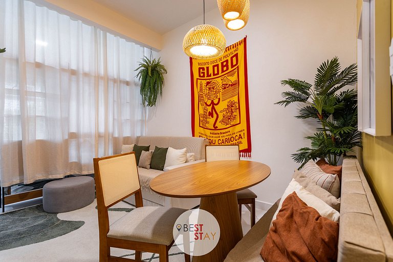 Estiloso Loft a 2 Quadras da Praia de Copacabana