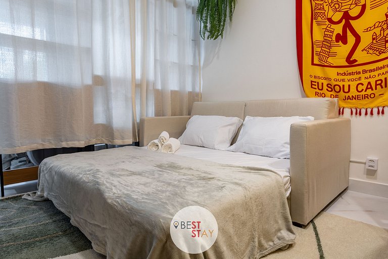 Estiloso Loft a 2 Quadras da Praia de Copacabana