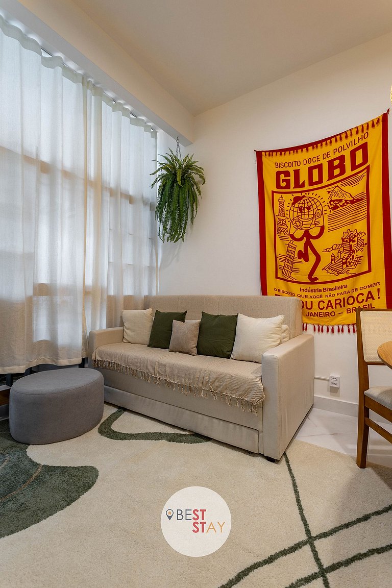 Estiloso Loft a 2 Quadras da Praia de Copacabana